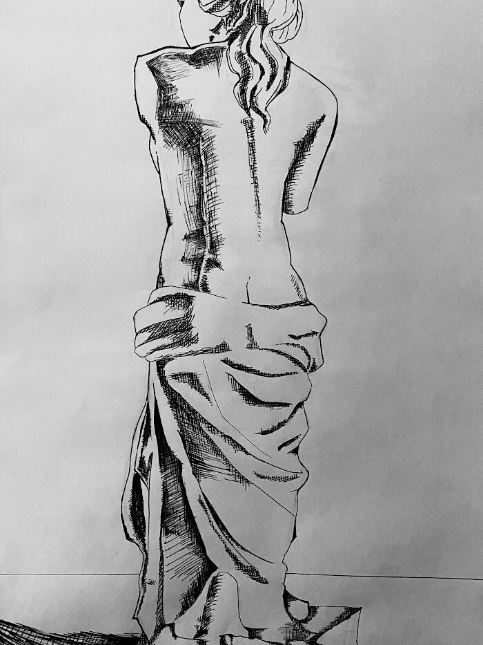 cross-hatching ; pen & ink