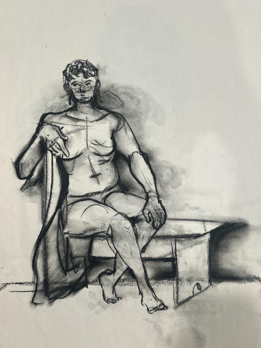 model study ; charcoal