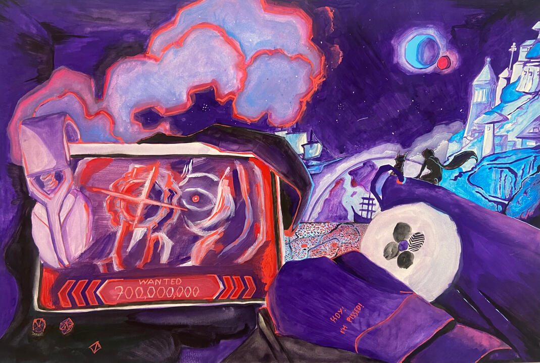 THEATRE OF THE MIND - gouache, 2024