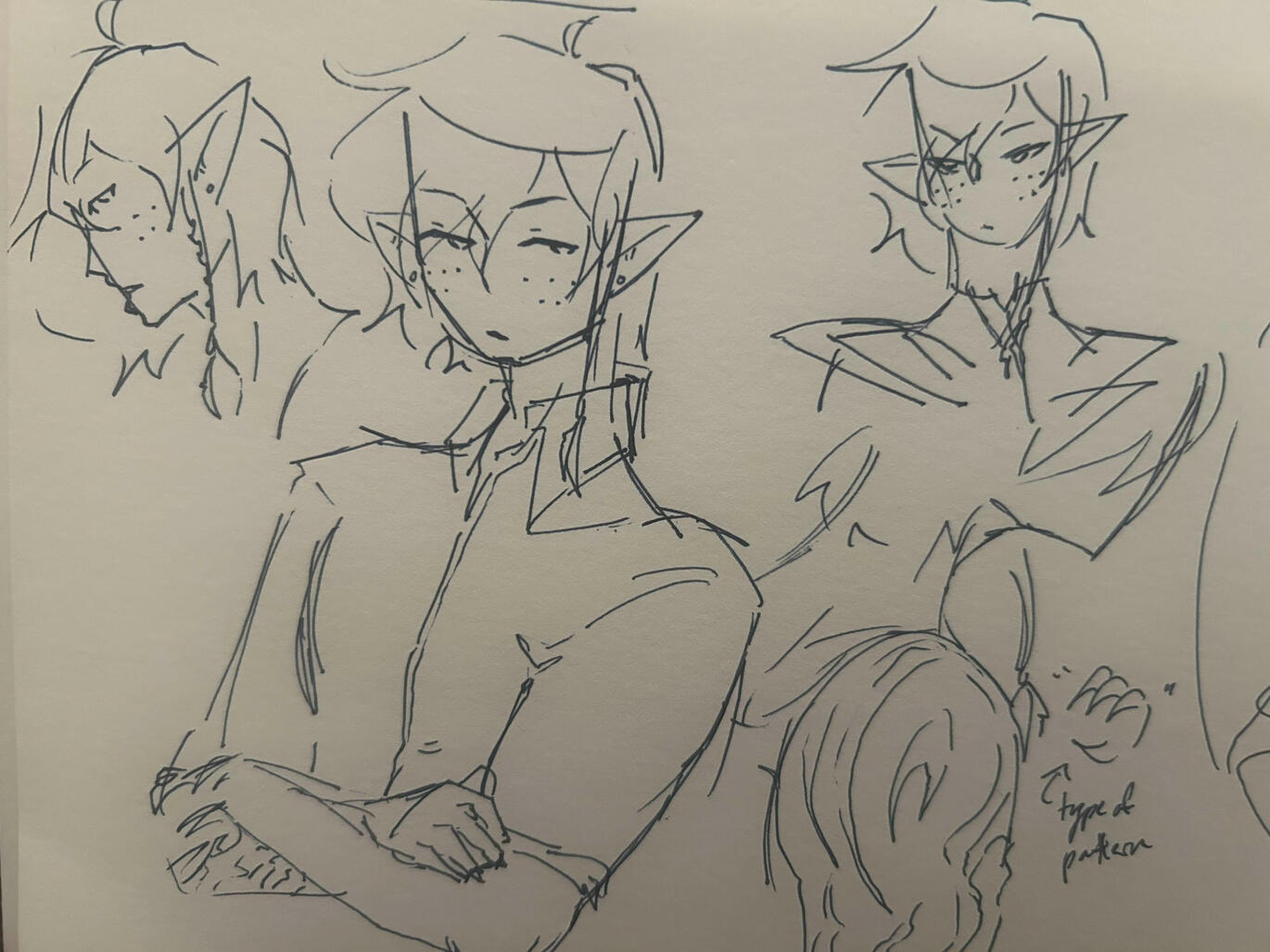 Iris - Bust &amp; Shoulder Sketches